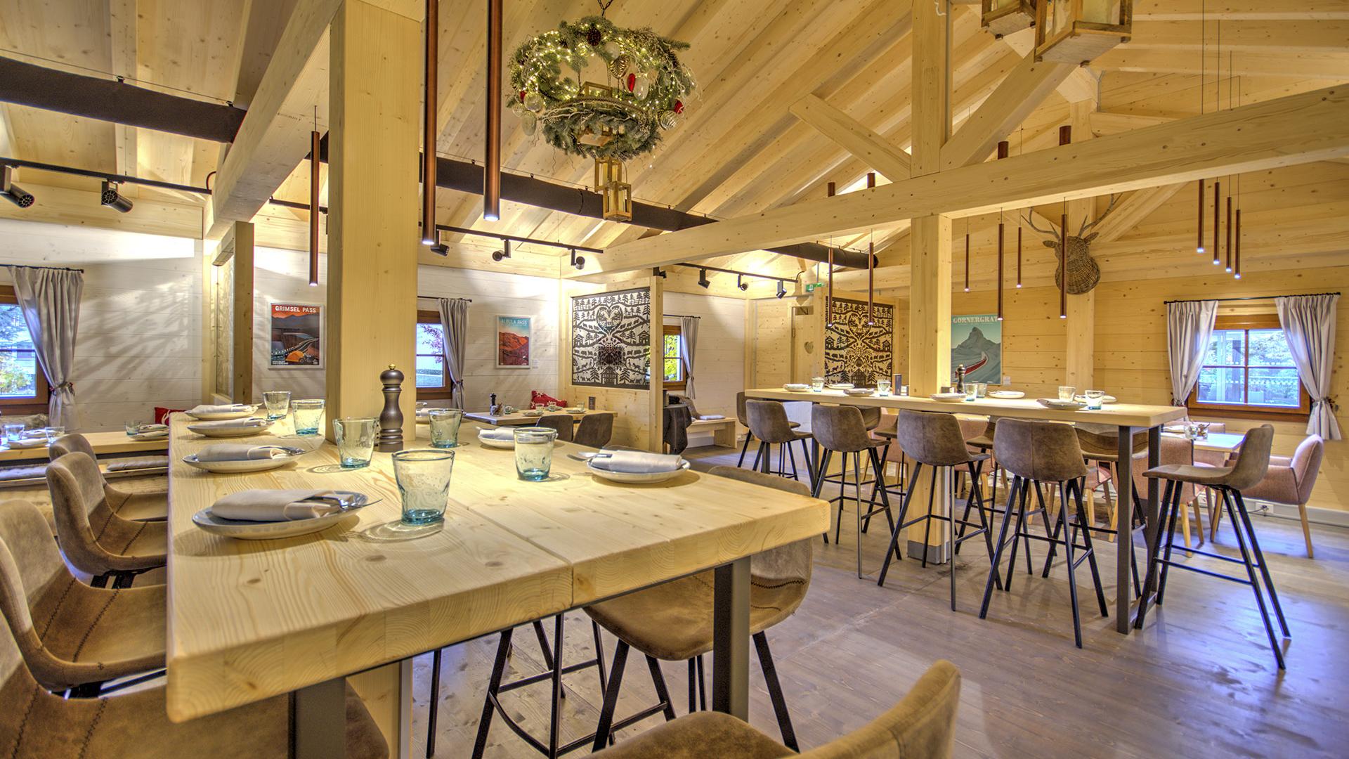 Chalet du Royal presso l’hotel Royal Savoy Lausanne: progetto di ristorante in legno