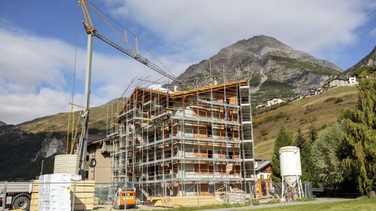 cantiere di residence privato in Valdidentro (Sondrio)