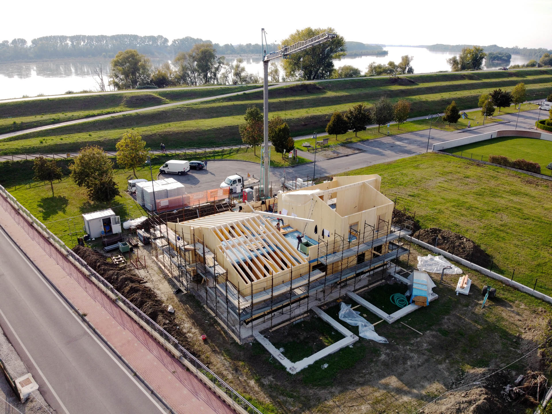 Struttura in legno per una casa estiva