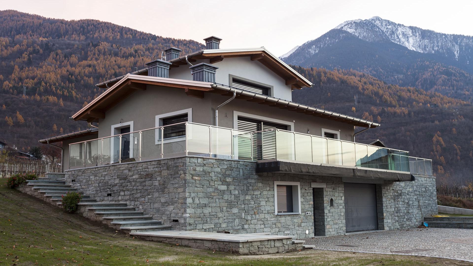 Tetto in legno villetta Albosaggia